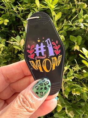 Vintage style motel key 3.5” keychain best mom mother mama gift idea